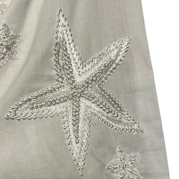 Letarte Handmade Swim Cover Up Med embroidered sequin starfish resort vacation - Picture 5 of 8